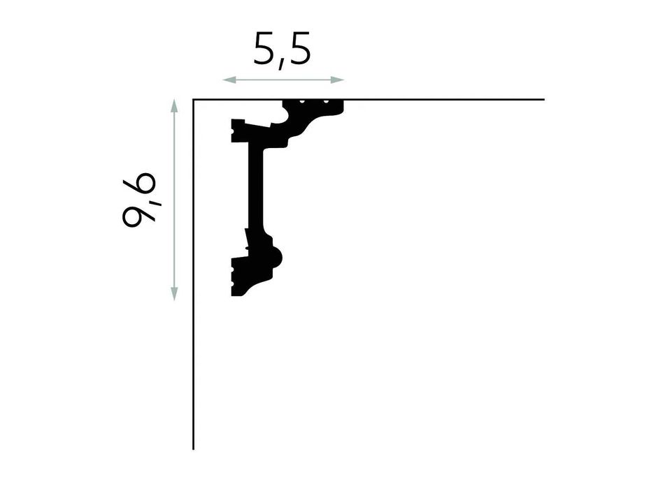 Listwa karniszowa maskownica Mardom MD137 9.6 cm długość 200cm