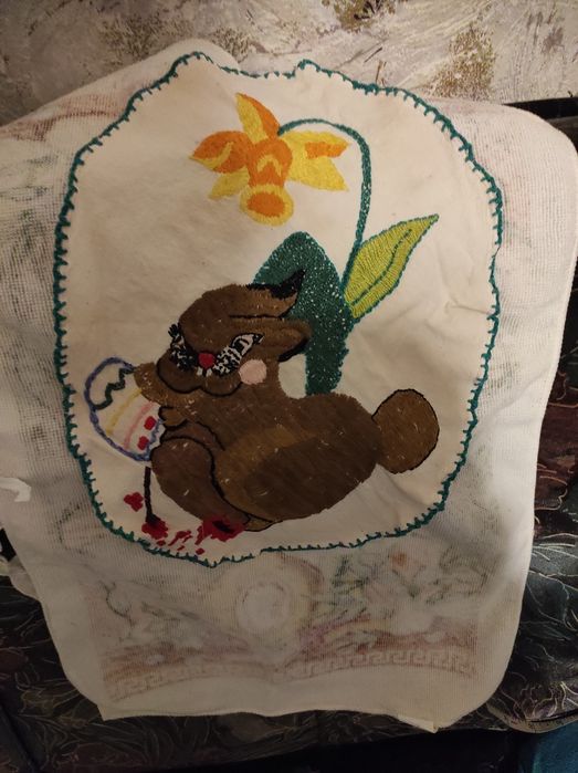 Serwetka - zając z narcyzem