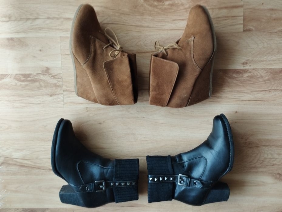 Botki damskie koturny i obcas