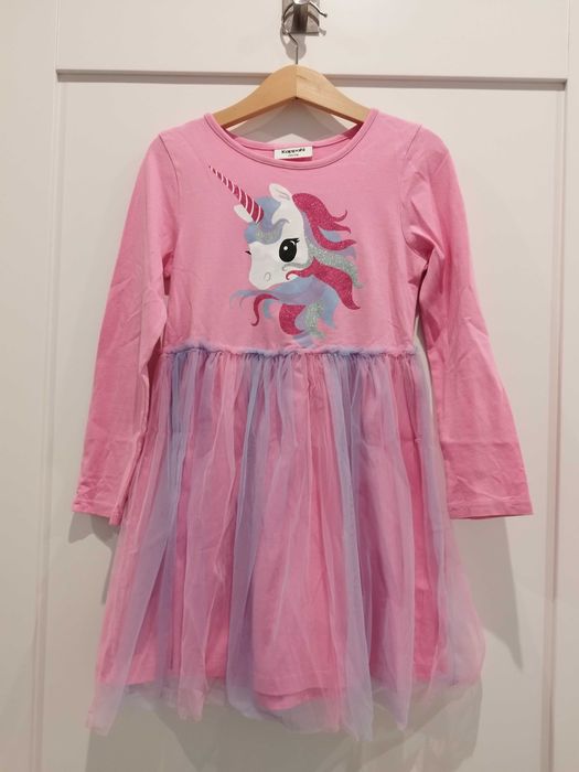 KappAhl sukienka z jednorożcem 116 cm