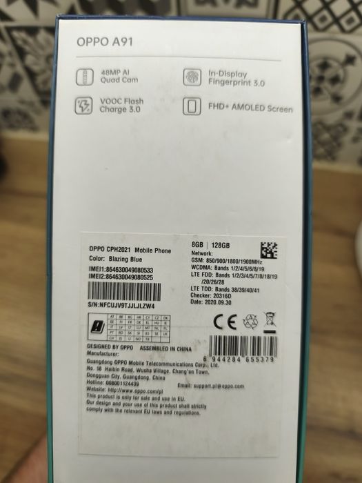 Smartfon telefon Oppo a91