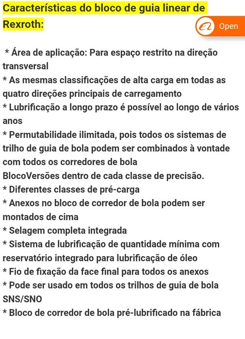 Patins e guias Rexroth