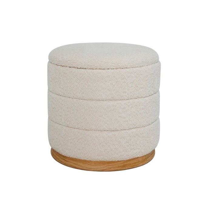 2 Pufe/mesa BATH bege 37x39cm