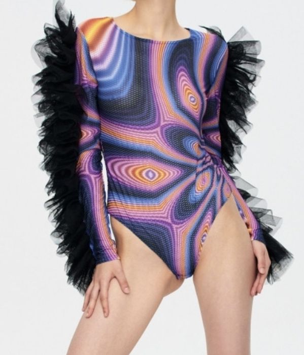 BE TRASH psychedelic body M techno rave cyberpunk neon NOWE 600 PLN