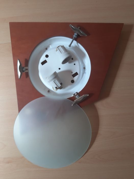 Aplique teto madeira cerejeira moderno