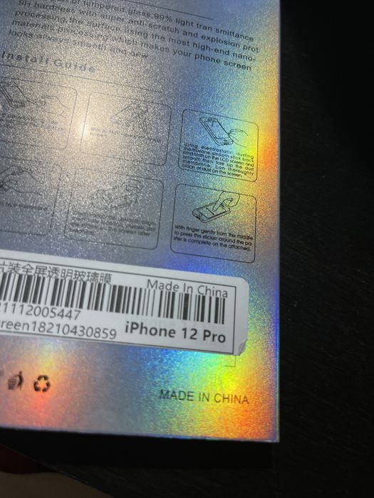 Szkło hartowane do iPhone 12 pro, 3 sztuki