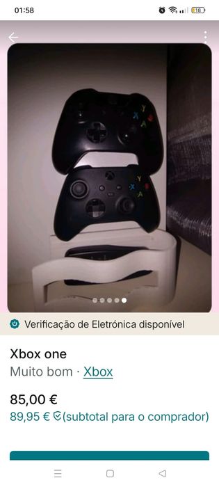 Xbox One com 2 comandos