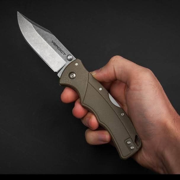 Cold Steel Verdict Flat Dark Earth GFN, отличное качество без нюансов,Tri-Ad Lock , рабочий нож на карман ,Code-4