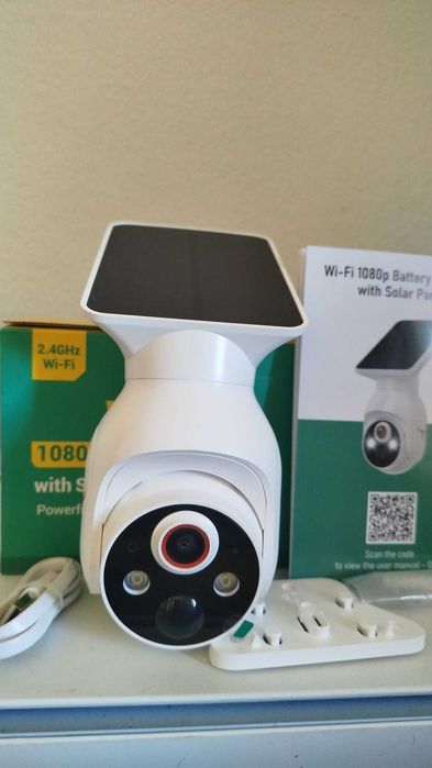 Câmara de Vigilância Solar Q50 1080p Wi-Fi 2.4GHz