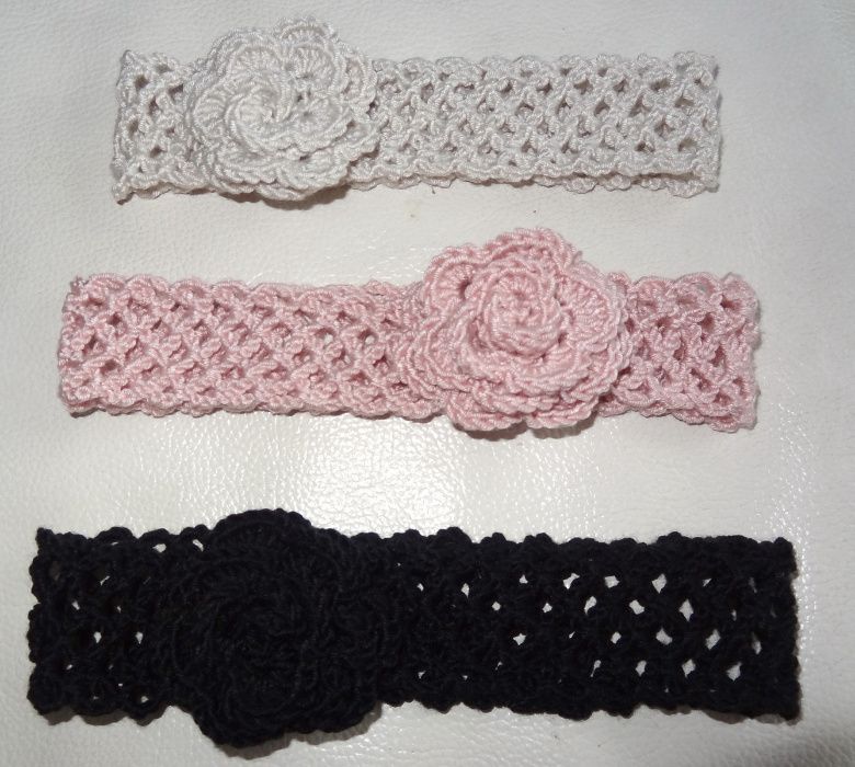 Handmade by Gomi opaska kwiatek pastelowe 48cm 1-3l na zamówienie