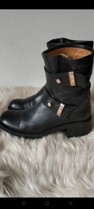 Damskie buty skórzane Freelance Biker rozmiar 39/25cm