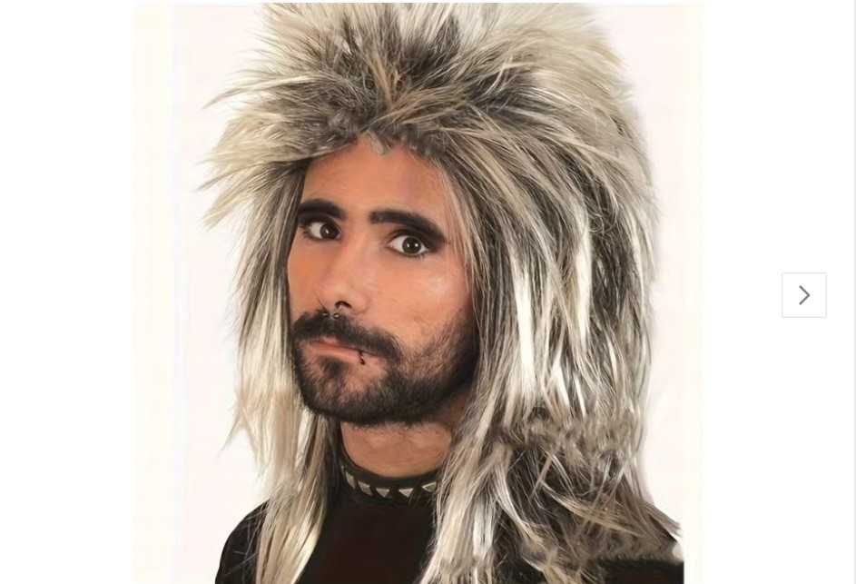 Męska  peruka Rock Star  Halloween Karnawał