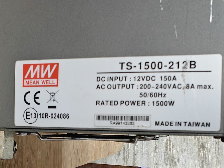 TN-1500-212B Mean Well Инвертер с функцией UPS 1500 Вт, 230 В (DC/AC П