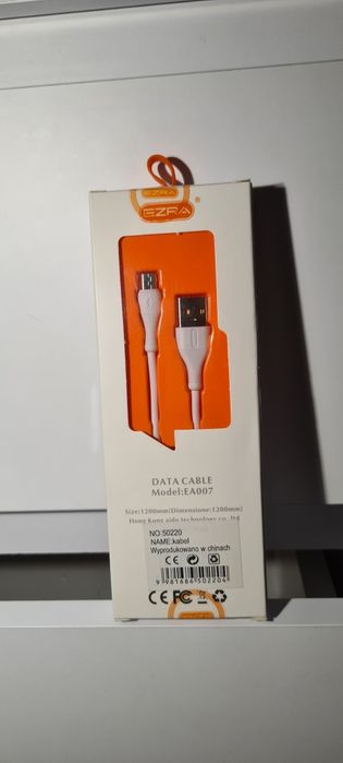 Biały kabel Micro usb