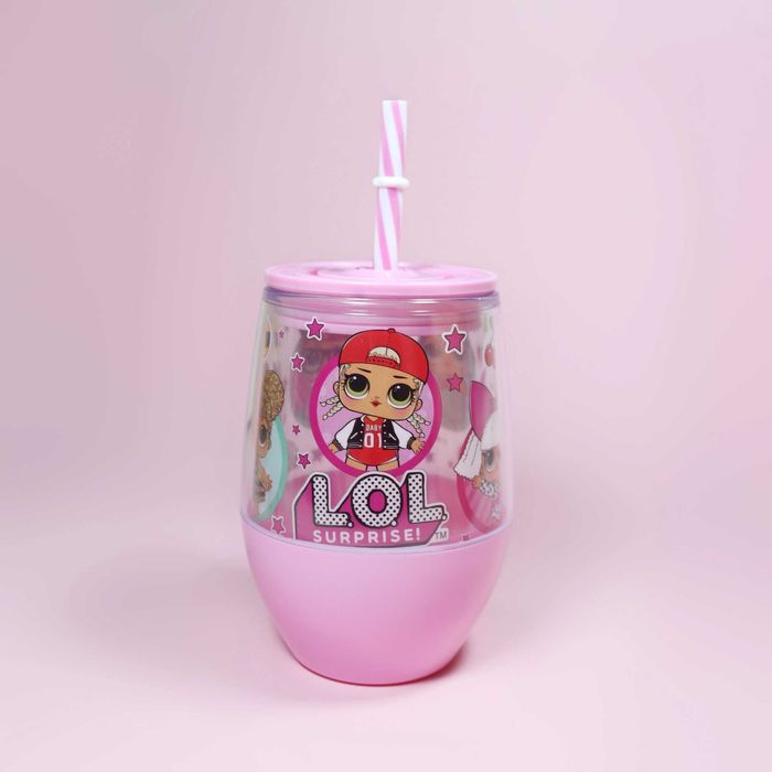 Стакан LOL с трубочкой