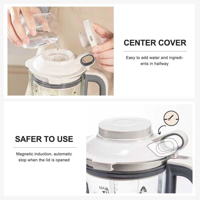 Wielofunkcyjny blender kuchenny Bear 1200W 1,5 L, wyświetlacz LED