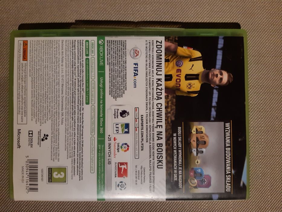 Gra FIFA 17 PL na konsolę xbox 360