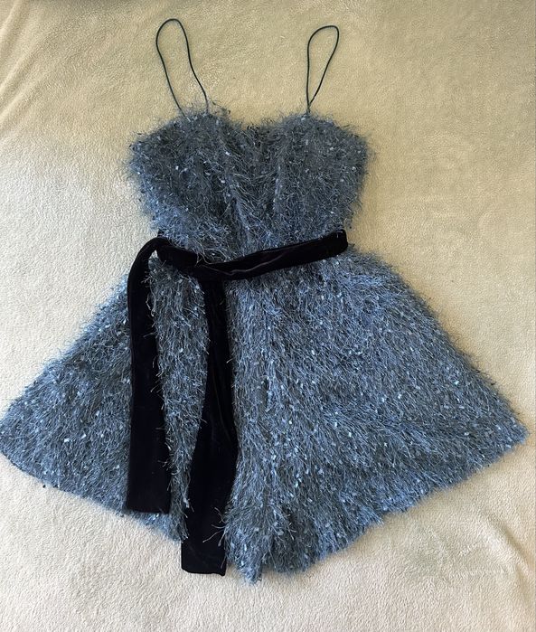 Комбинезон вечерний синий