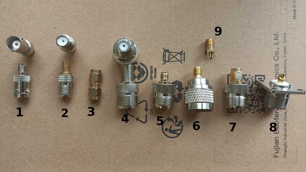 Переходники SMA->BNC->UHF SO239