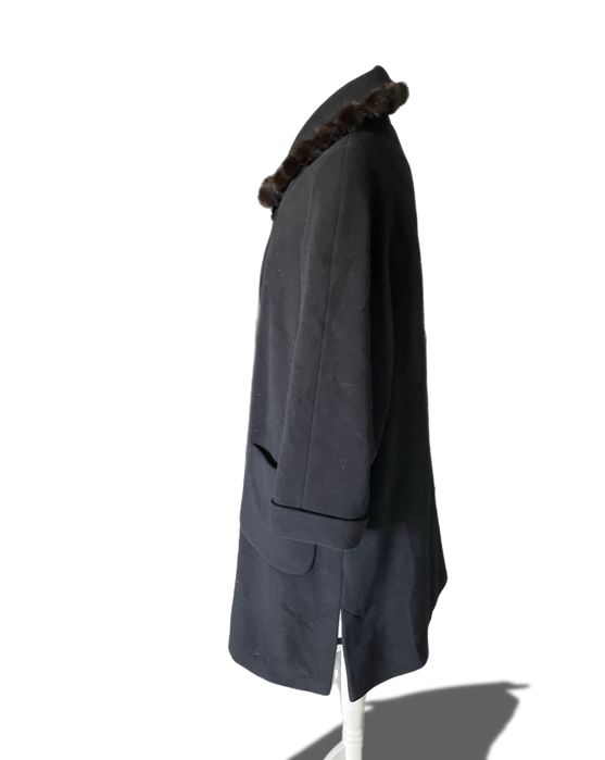 Płaszcz damski MarCona 42 XL wełna angora 70s