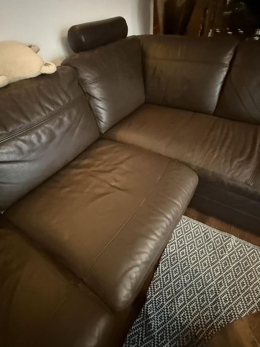 Narożnik z prawdziwej skóry