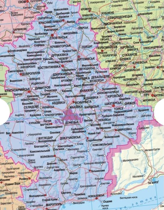 Политико-административная карта Украины настенная