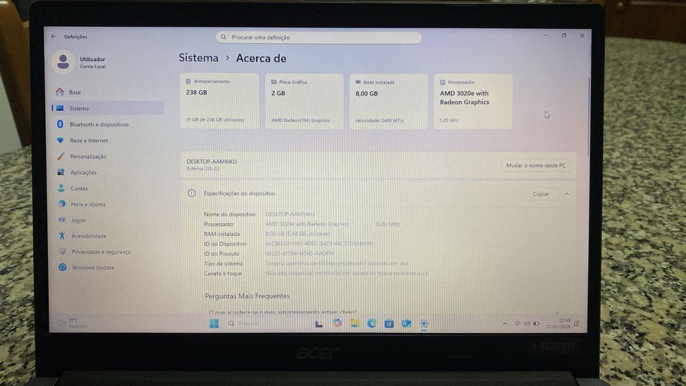 Acer Extensa EX215-22
