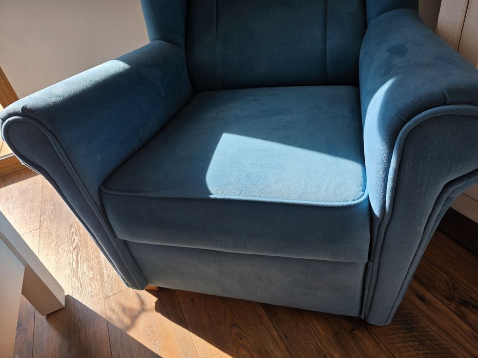 Fotel uszak styl skandynawski