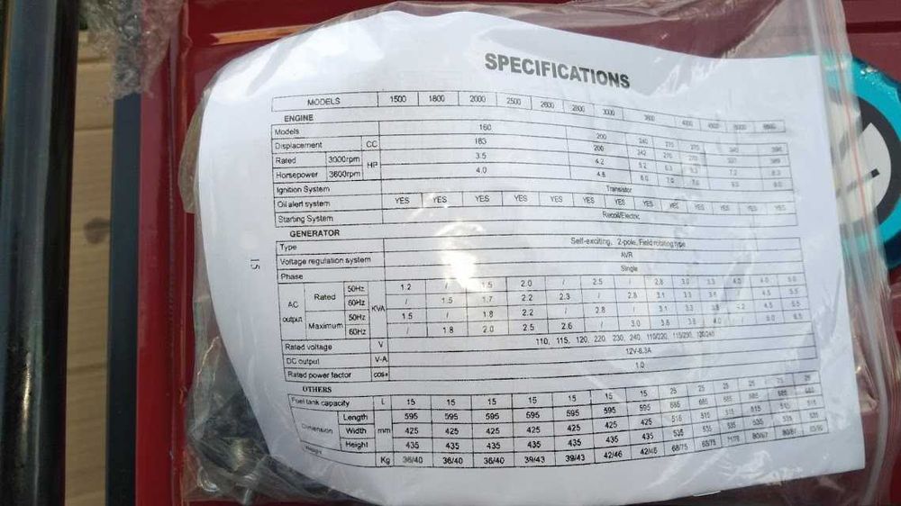 Бензиновый генератор 3.5 квт