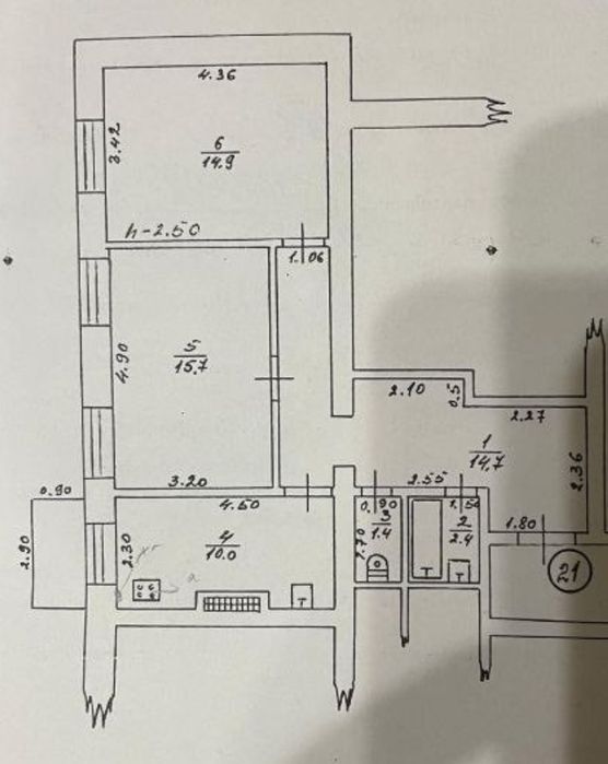 Продам Двохкімнатну квартиру 60м²