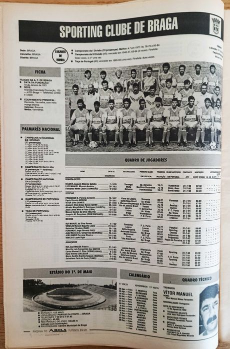 Cadernos e A Bola nº 18 - Nacionais 89-90