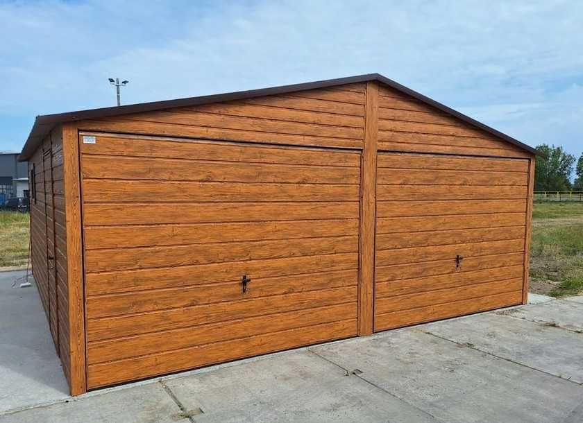 Garaż Blaszany Blaszak DREWNOPODOBNY Garaże 6x4 6x5 6x6 6x6 7x6 8x6