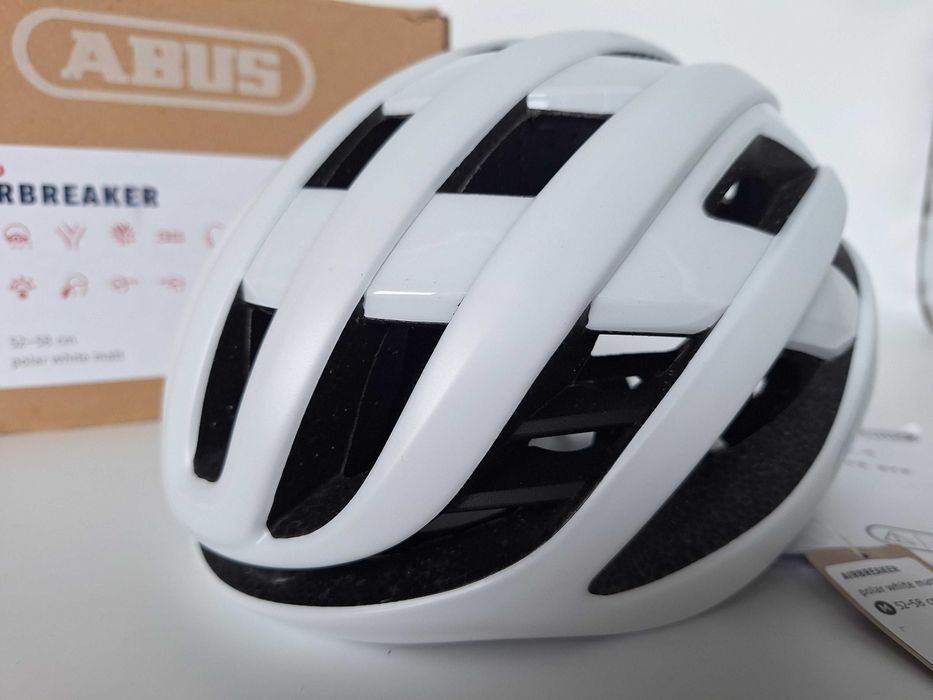 Kask rowerowy szosowy Abus AirBreaker Polar White Matt M 52-58cm