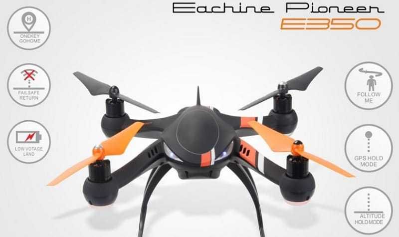 Drone  FPV Eachine E350 com GPS
