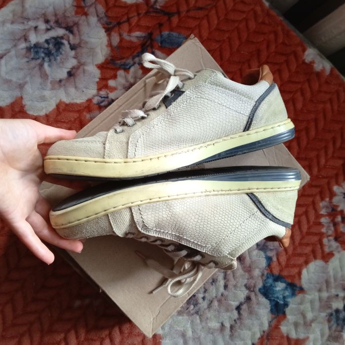 Кожаные мужские кроссовки