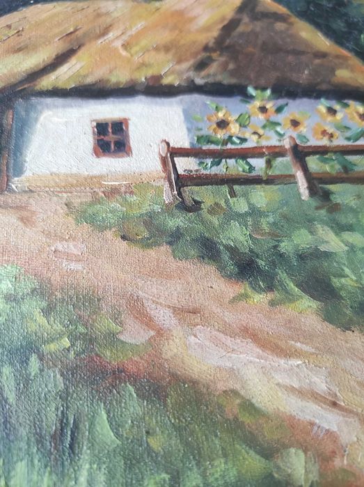 Obraz olejny na płótnie wieś