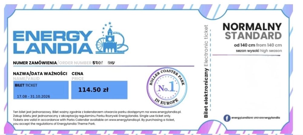 bilet energylandia