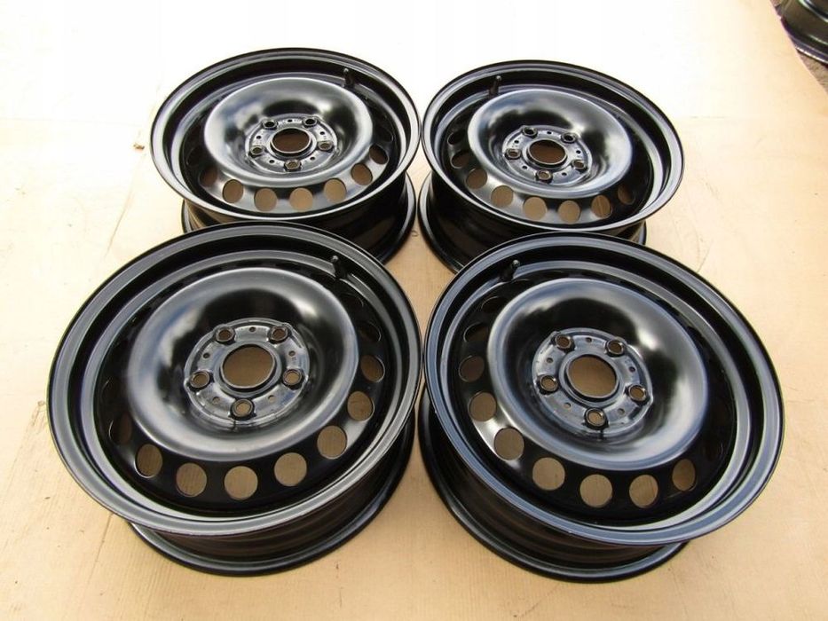 4x felgi stalowe 15 vw golf v vi vii 5 6 caddy jetta t4 passat b5 skoda octavia ii iii 6 j 5x112 et47 piasta 57,1 mm