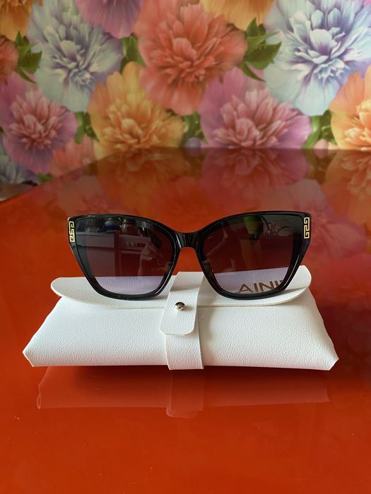 Очки, окуляри сонцезахисні, чорна рамка з сірим градієнтом