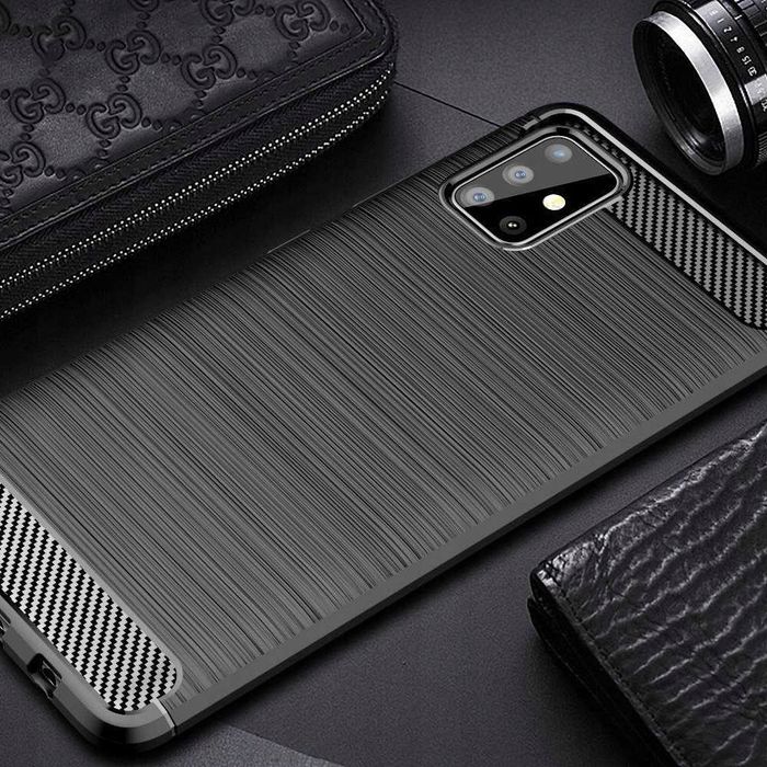 Spacecase Carbon Galaxy A71 czarny