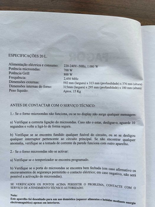 Vendo micro ondas FAGOR embutir