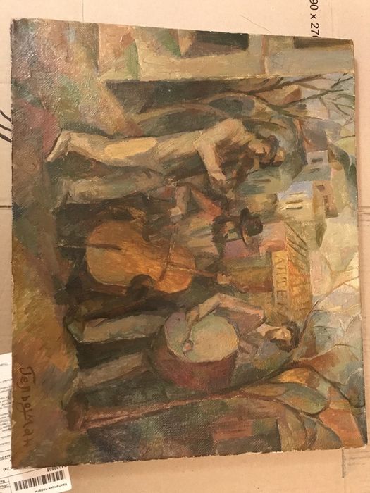 Картина маслом на холсте «Музыканты» 1991г.