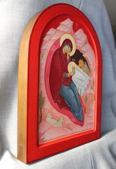 Ikona Bożego Narodzenia 20x27, pisana