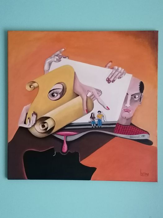 Tela Acrilico-Em busca do Canudo