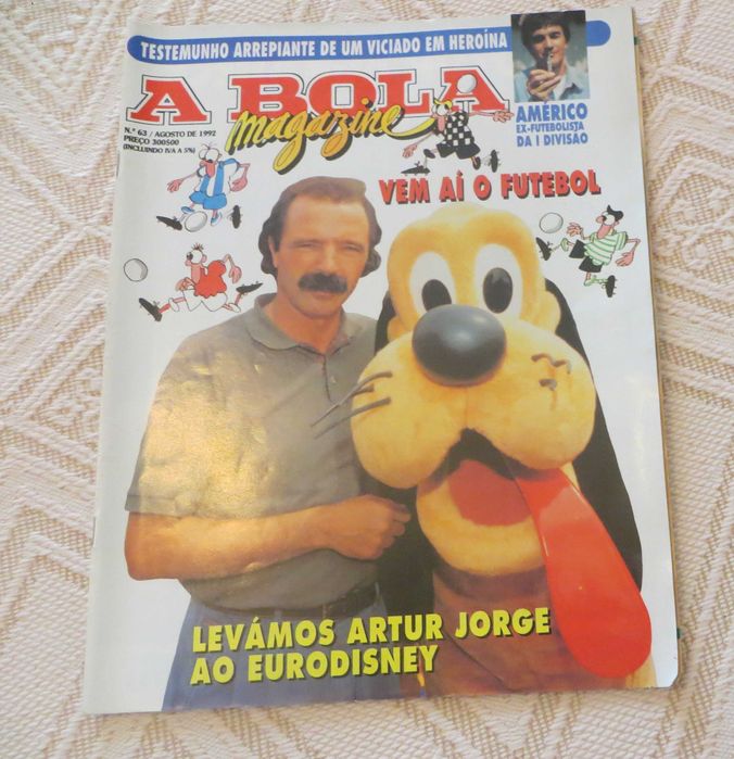 Revista BOLA Nº 64/1992 Ex Futebolista 1 Divisão viciado em heroína