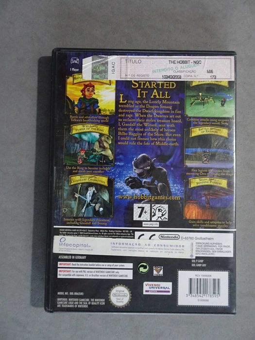 Jogo Gamecube Game Cube The Hobbit