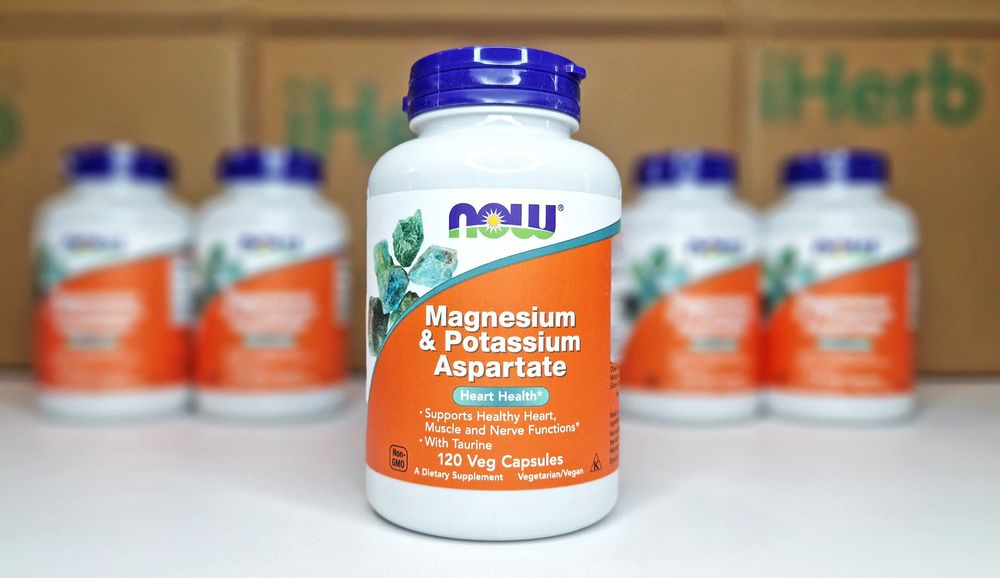 NOW Foods магній і калій аспартат. Magnesium, Potassium Aspartate