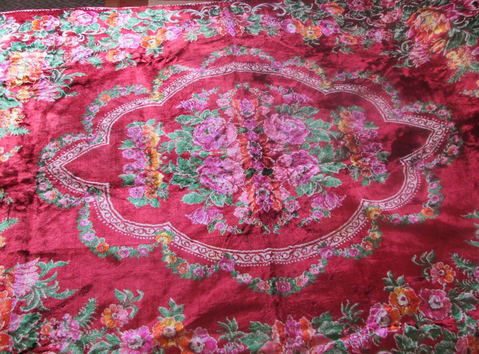 Colcha de cama em tecido aveludado - estilo clássico