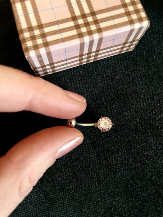 Сережка в пупок медична сталь