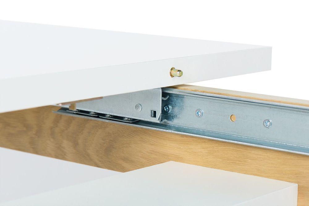 Biały stół do jadalni rozkładany